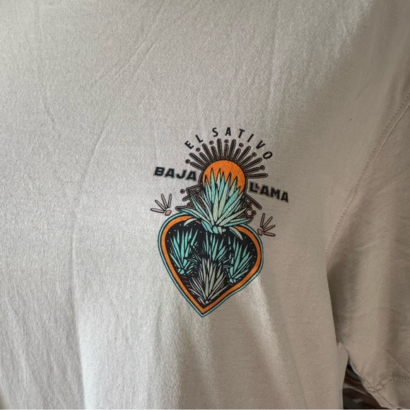 NWOT Men's BAJA LLAMA AGAVE EL SATIVO - CREAM PRIMO GRAPHIC TEE - Picture 2 of 6